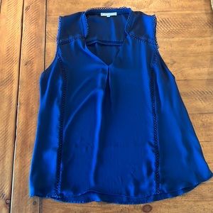 Daniel Rainn Navy Sleeveless Blouse